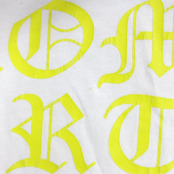 CHROME HEARTS Old English Logo T-Shirt White/Yellow Size XL