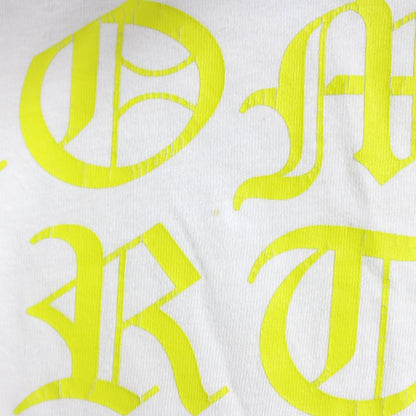 CHROME HEARTS Old English Logo T-Shirt White/Yellow Size XL