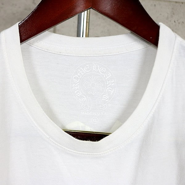 CHROME HEARTS Old English Logo T-Shirt White/Yellow Size XL