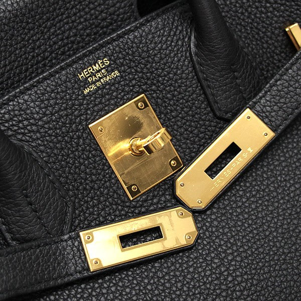 HERMES Birkin 30 Togo Leather Bag Black