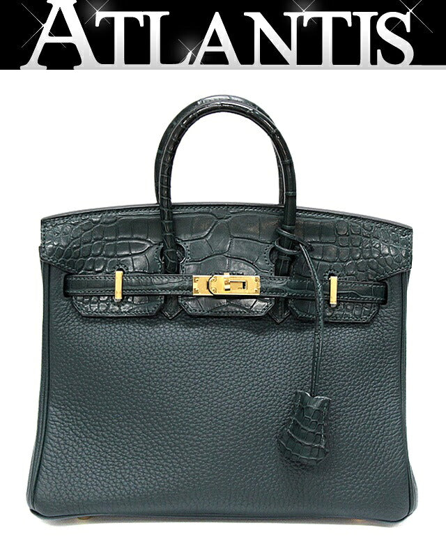 HERMES Birkin Touch 25 Alligator Bag Multi