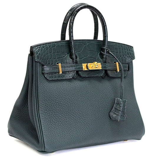 HERMES Birkin Touch 25 Alligator Bag Multi