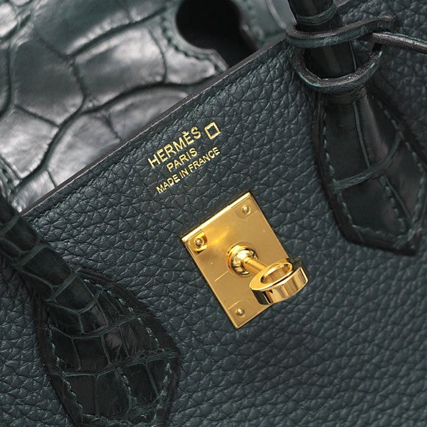 HERMES Birkin Touch 25 Alligator Bag Multi