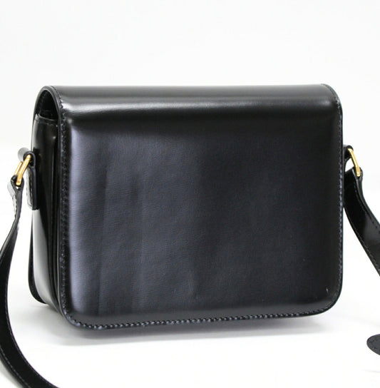 CELINE Teen Triomphe Calfskin Bag Black