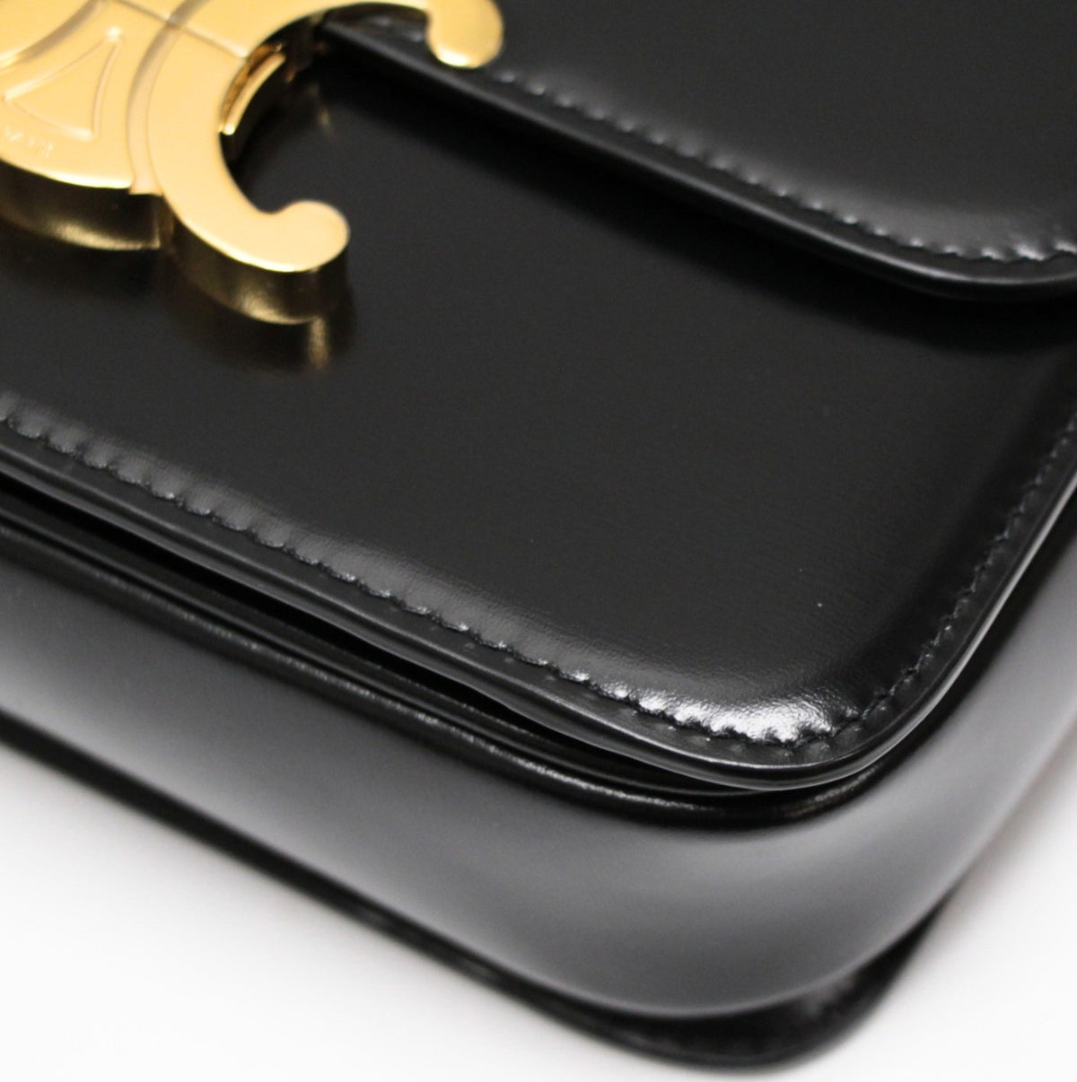 CELINE Teen Triomphe Calfskin Bag Black