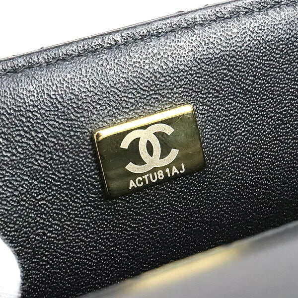 CHANEL Matelasse Mini Top Handle Bag Black