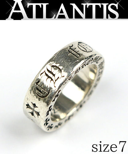 CHROME HEARTS 6mm "FOREVER" Spacer Silver SV925 Ring Size JP 7