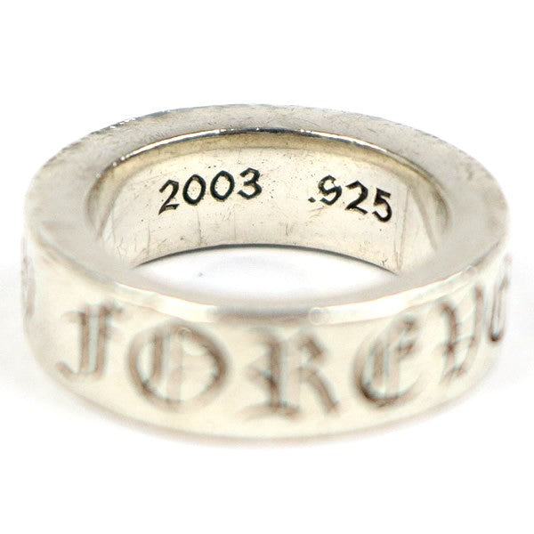 CHROME HEARTS 6mm "FOREVER" Spacer Silver SV925 Ring Size JP 7