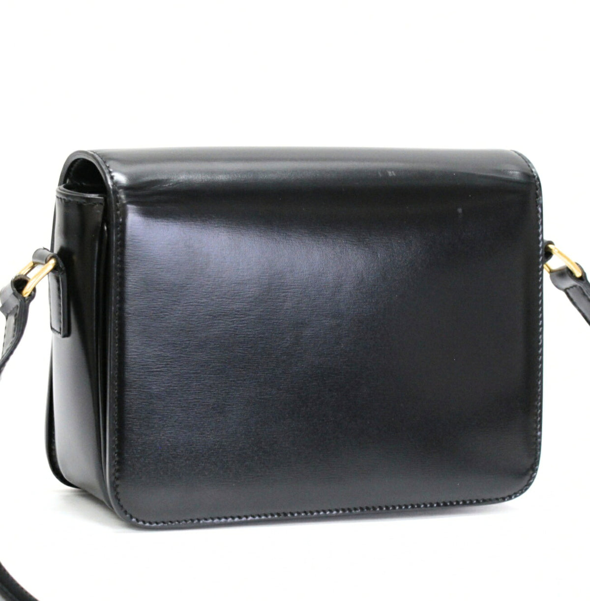 CELINE Teen Triomphe Calf Bag Black