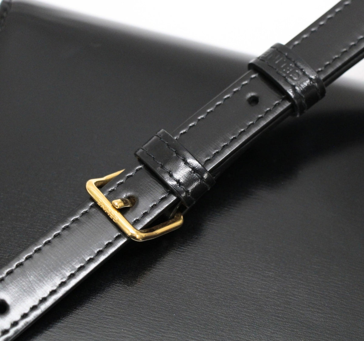 CELINE Teen Triomphe Calf Bag Black