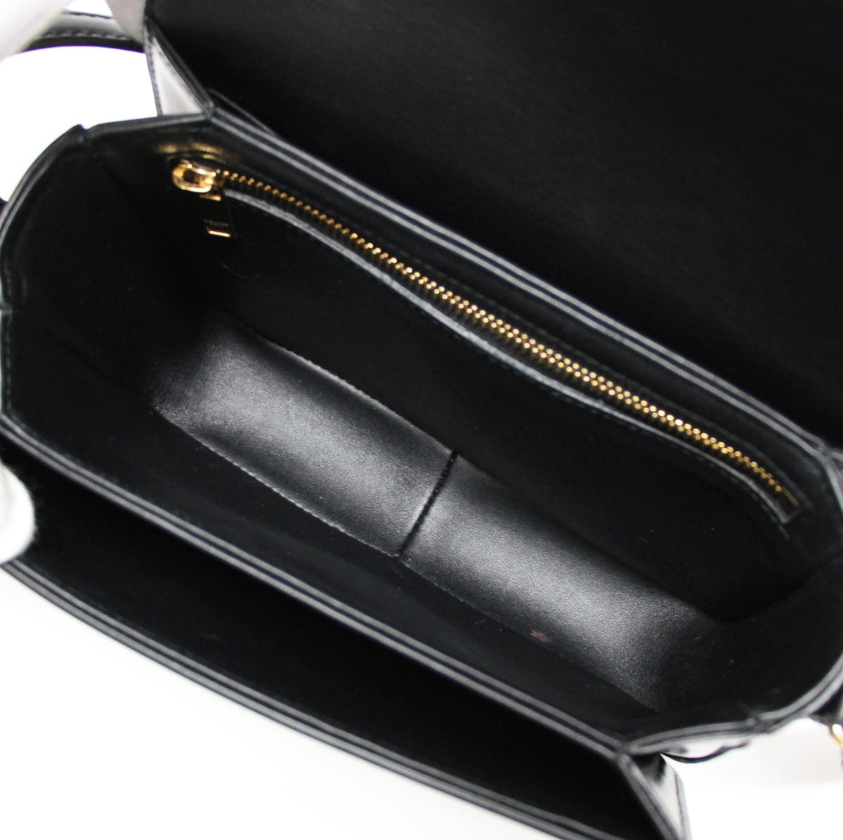 CELINE Teen Triomphe Calf Bag Black
