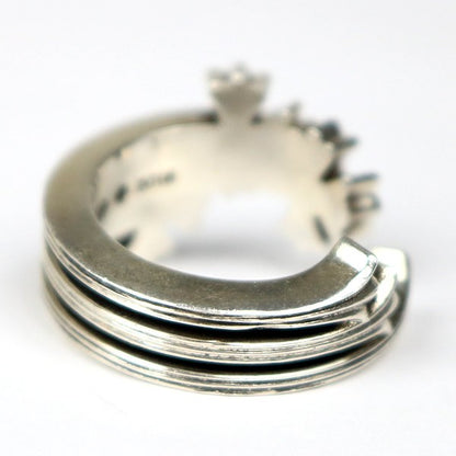CHROME HEARTS 3CH Plus Cross Tail Open Ring SV925 Size JP 19