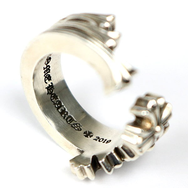 CHROME HEARTS 3CH Plus Cross Tail Open Ring SV925 Size JP 19