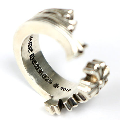 CHROME HEARTS 3CH Plus Cross Tail Open Ring SV925 Size JP 19