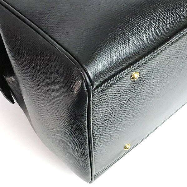 CELINE 2-Way Leather Boston Bag Black