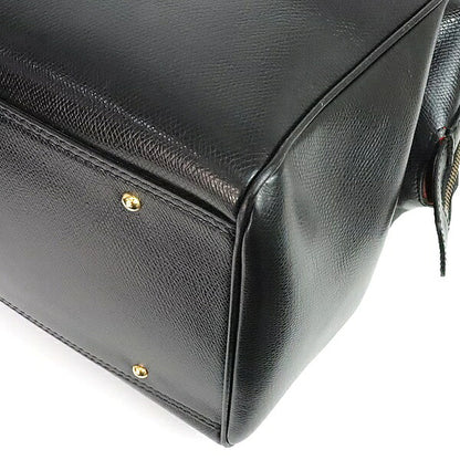CELINE 2-Way Leather Boston Bag Black