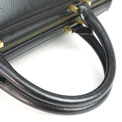 CELINE 2-Way Leather Boston Bag Black