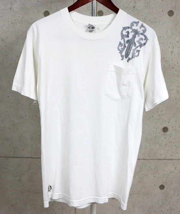 CHROME HEARTS Old Vine Dagger Cemetery T-Shirt White Size M