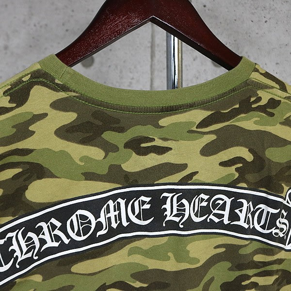 CHROME HEARTS Old Flare Knee T-Shirt Camouflage Size L