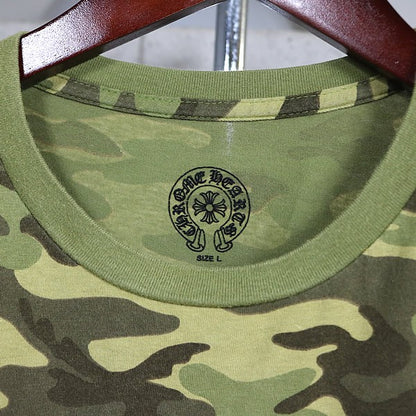 CHROME HEARTS Old Flare Knee T-Shirt Camouflage Size L