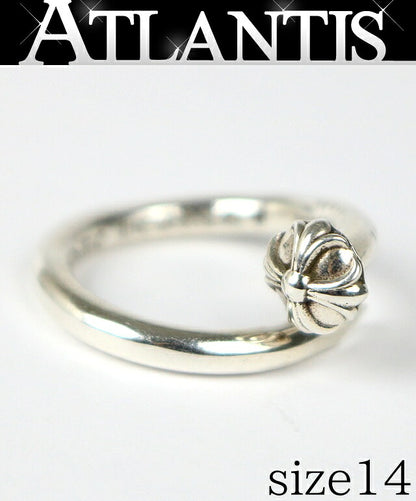 CHROME HEARTS Cross Ball Nail Ring Silver Size JP 14