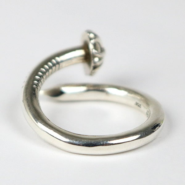 CHROME HEARTS Cross Ball Nail Ring Silver Size JP 14