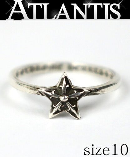 CHROME HEARTS Bubblegum 5-Point Star Ring Silver Size JP 10