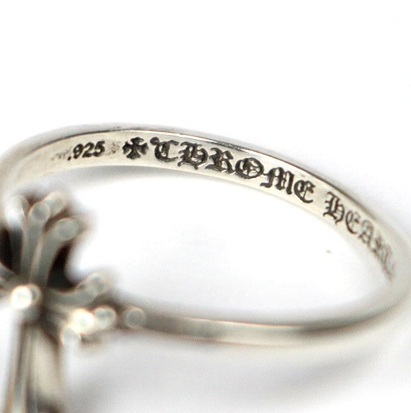 CHROME HEARTS Bubblegum CH Cross Silver Ring Size JP 13