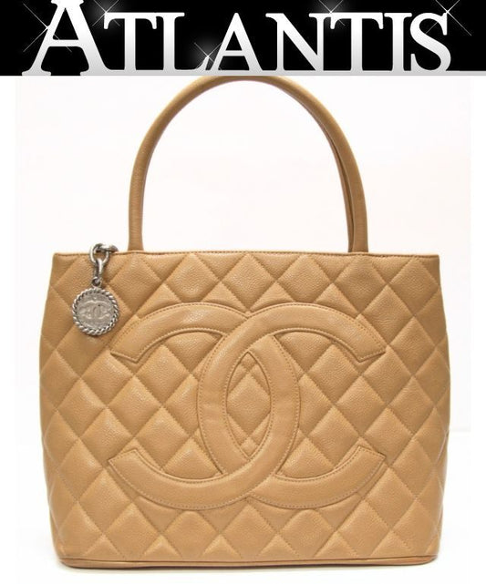 CHANEL Reissue Caviar Skin Tote Bag Beige