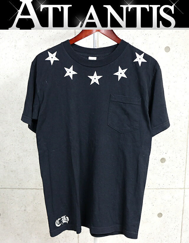CHROME HEARTS Old 5-Point Star Pocket T-Shirt Black Size M