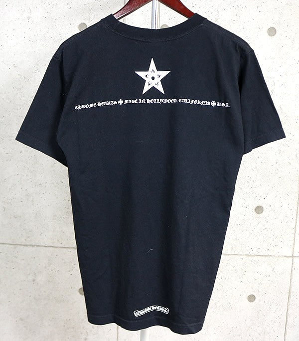 CHROME HEARTS Old 5-Point Star Pocket T-Shirt Black Size M