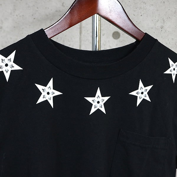 CHROME HEARTS Old 5-Point Star Pocket T-Shirt Black Size M