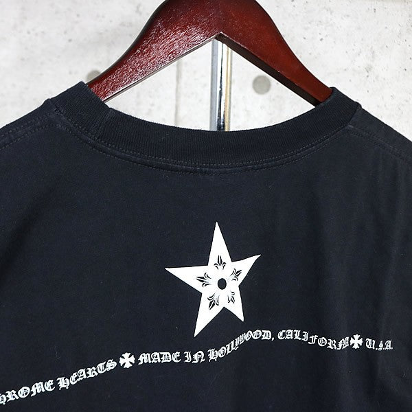 CHROME HEARTS Old 5-Point Star Pocket T-Shirt Black Size M