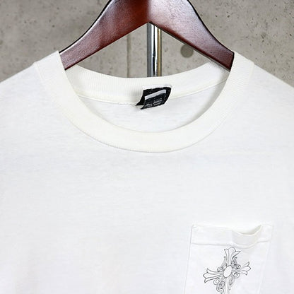 CHROME HEARTS Old NY Cross Scroll Label T-Shirt White Size S