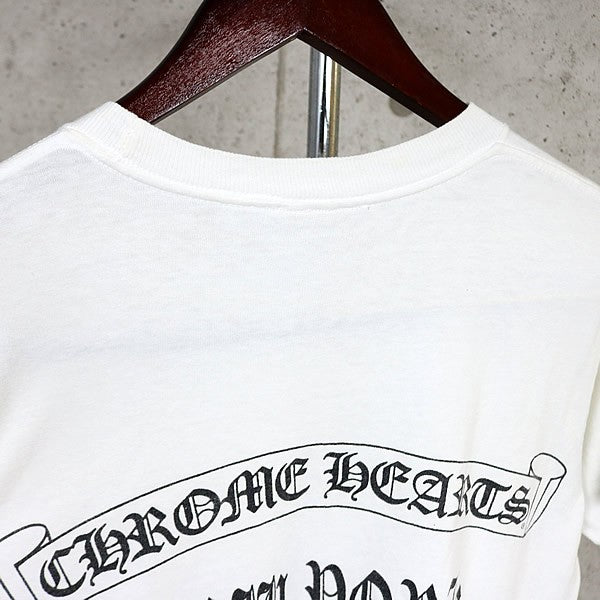 CHROME HEARTS Old NY Cross Scroll Label T-Shirt White Size S