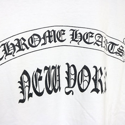 CHROME HEARTS Old NY Cross Scroll Label T-Shirt White Size S