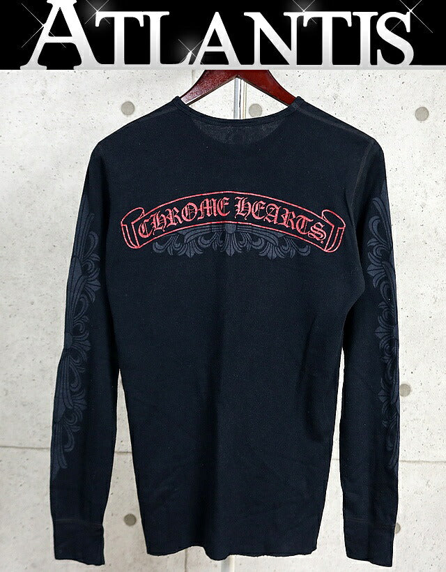 CHROME HEARTS Old Floral Cross Thermal Sleeve Black Size M