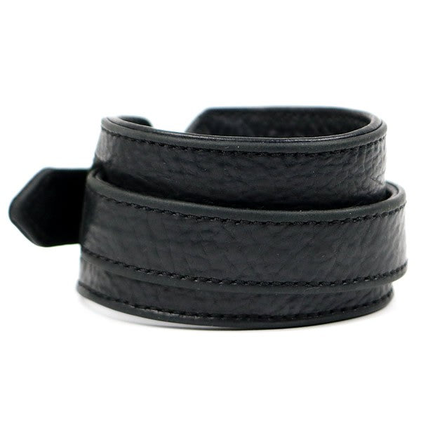 CHROME HEARTS R&R Gunslinger Leather Bracelet Black Silver