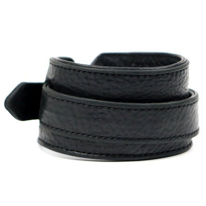 CHROME HEARTS R&R Gunslinger Leather Bracelet Black Silver