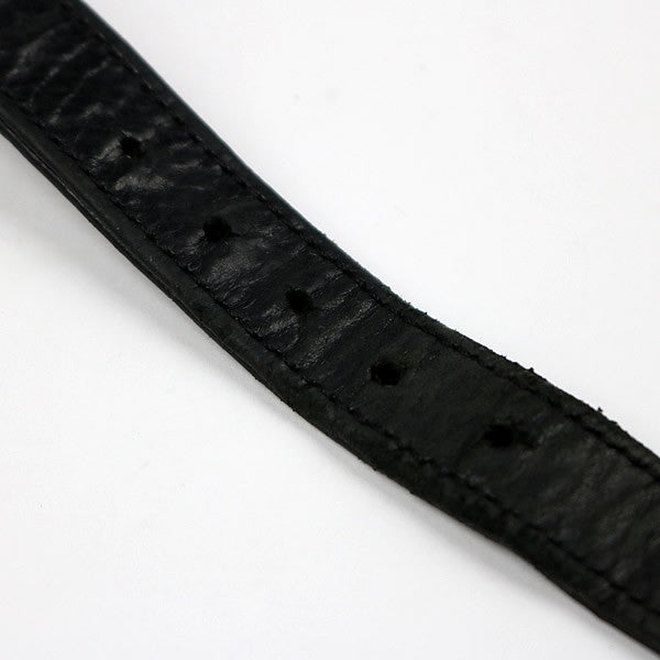 CHROME HEARTS R&R Gunslinger Leather Bracelet Black Silver