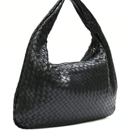 BOTTEGA VENETA Intrecciato Hobo Bag Black