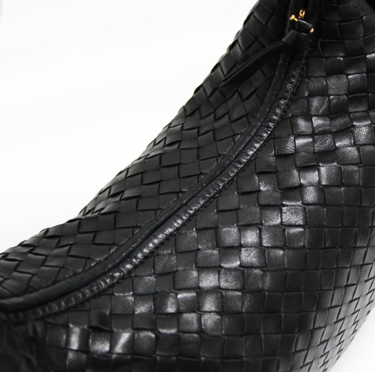 BOTTEGA VENETA Intrecciato Hobo Bag Black