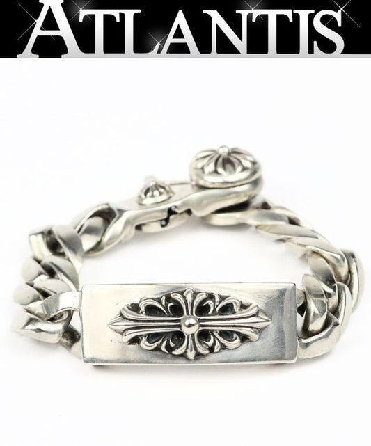 CHROME HEARTS Classic Link Floral Cross ID 8-Link Silver