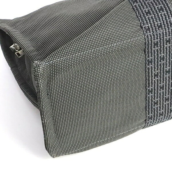 HERMES Herline MM Canvas Tote Bag Grey