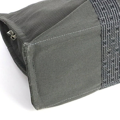 HERMES Herline MM Canvas Tote Bag Grey