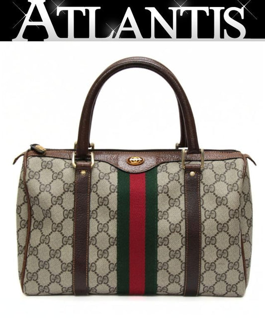GUCCI Old Gucci Sherry Line Bag Brown