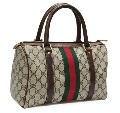 GUCCI Old Gucci Sherry Line Bag Brown