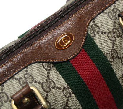 GUCCI Old Gucci Sherry Line Bag Brown