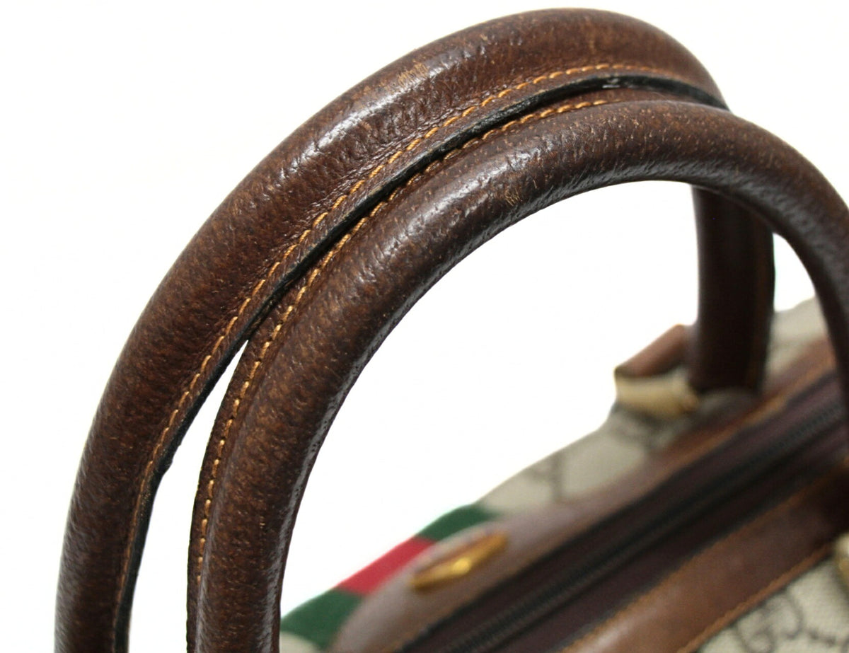 GUCCI Old Gucci Sherry Line Bag Brown