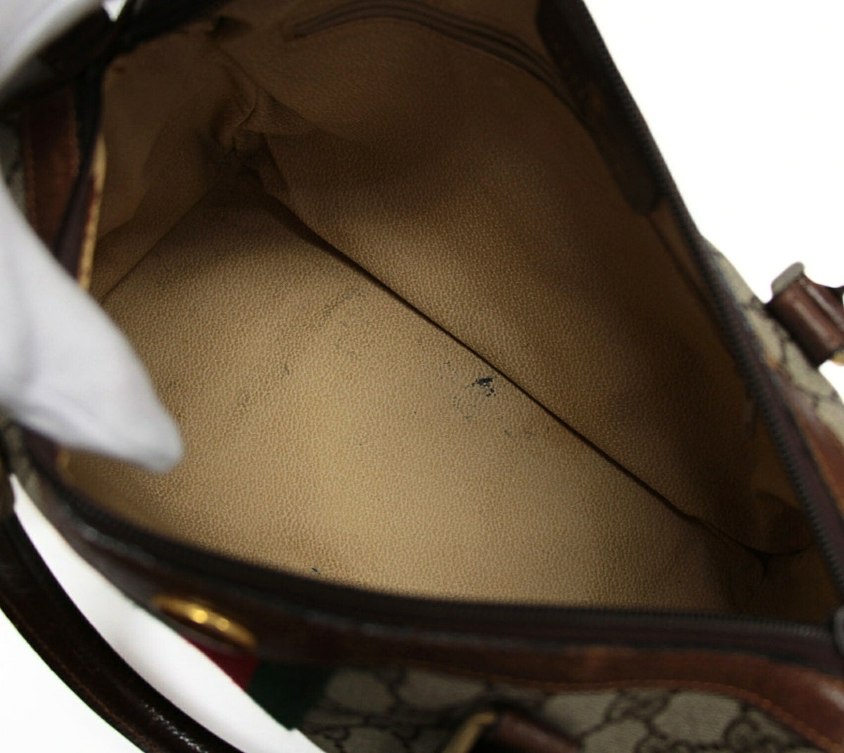 GUCCI Old Gucci Sherry Line Bag Brown